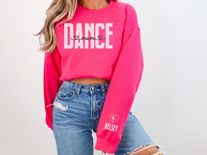 Dance Mom Sweatshirt With Custom Sleeve Design