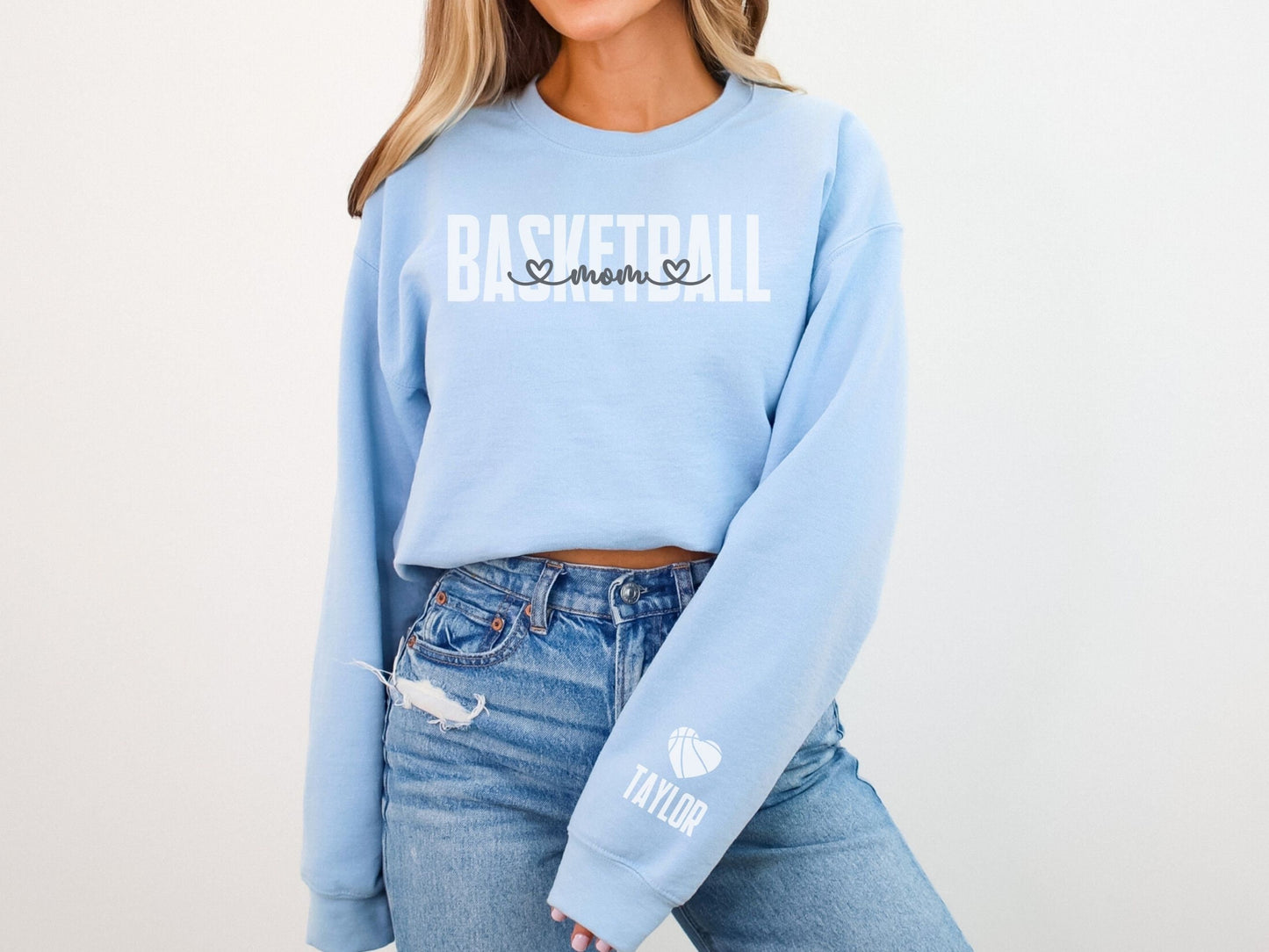 Basketball Mom Sweatshirt Sleeve Design