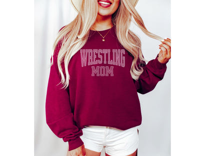 Wrestling Mom Sweatshirt with Custom Sleeve Design