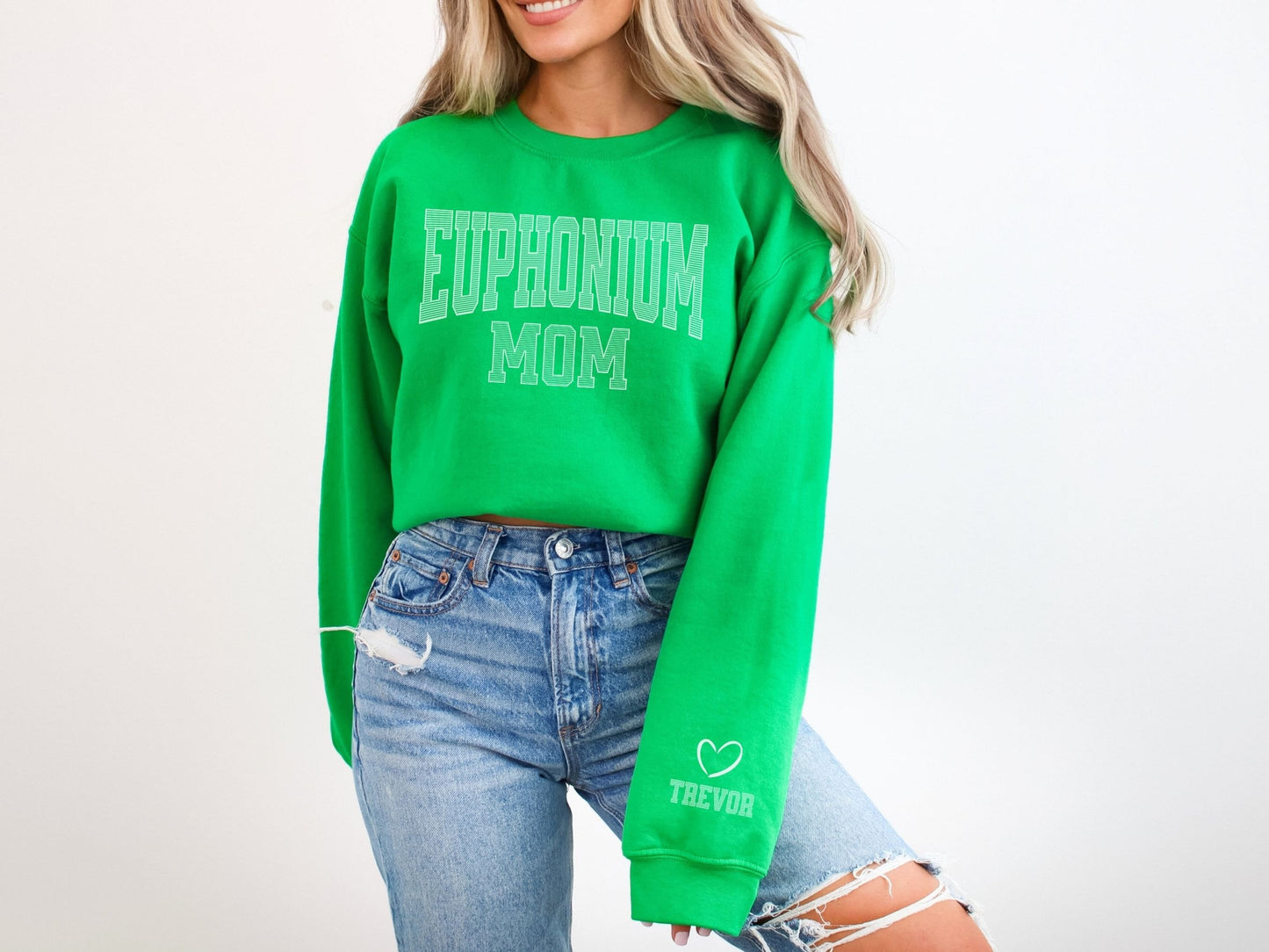 Euphonium Mom Sweatshirt with Custom Sleeve Design
