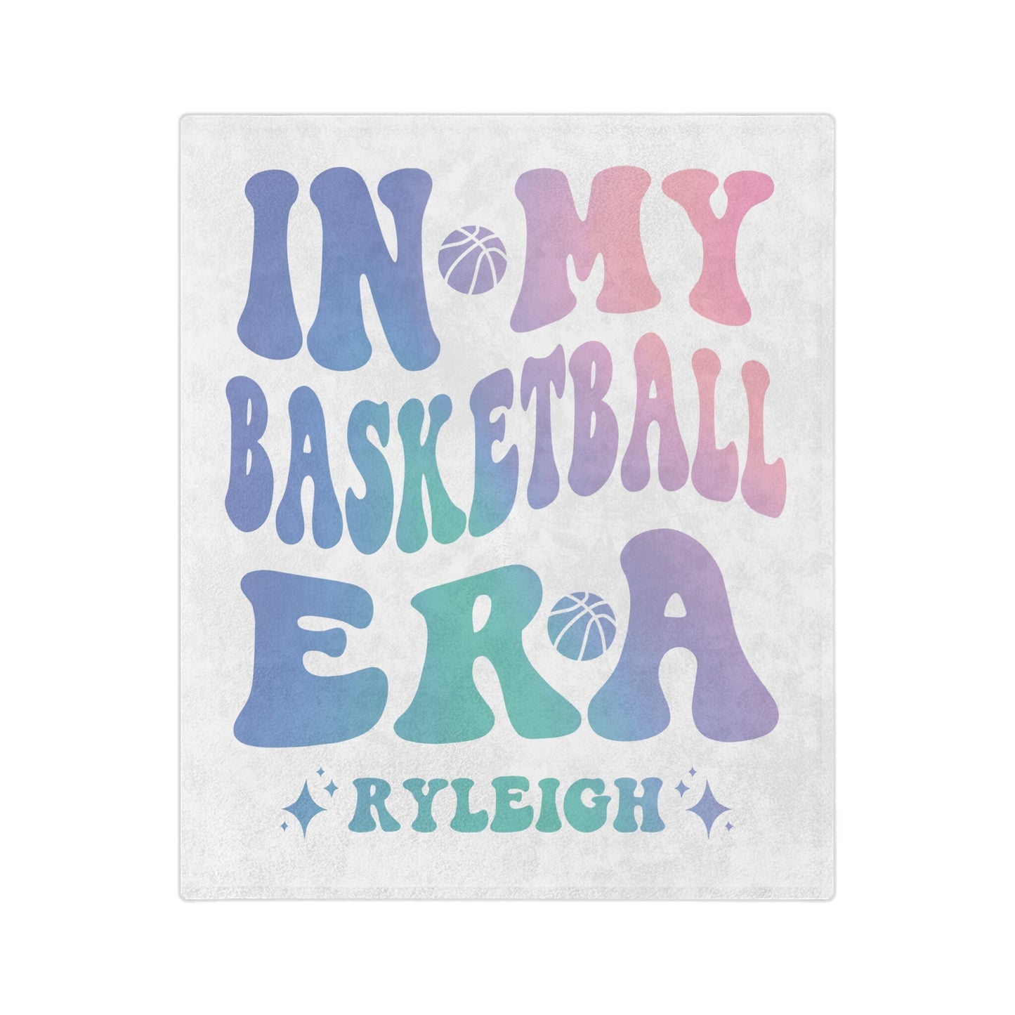 Personalized In My Basketball Era Velveteen Blanket