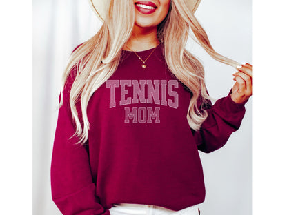 Tennis Mom Sweatshirt with Custom Sleeve Design